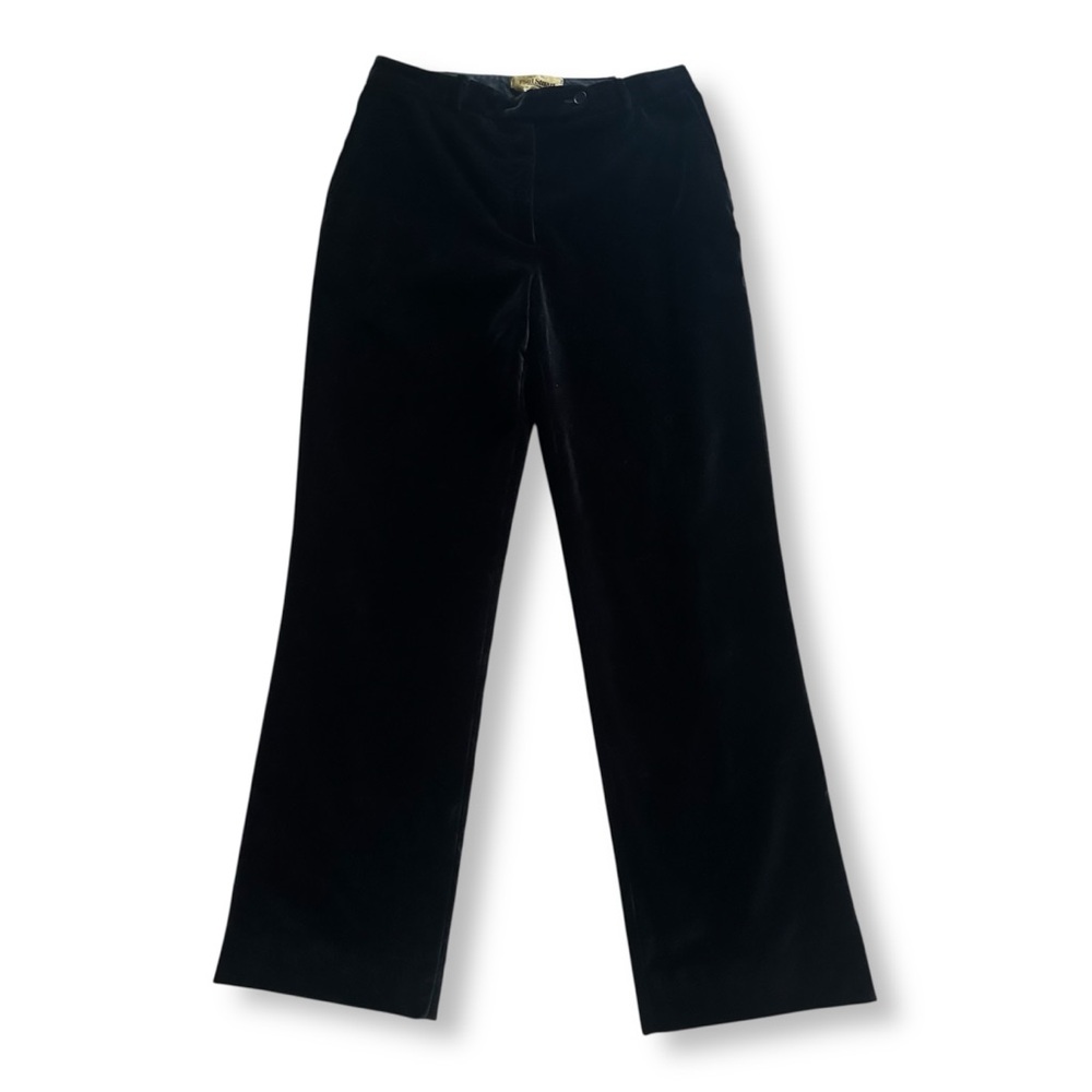 Vintage Paul Stuart Black Velvet Trousers Women’s Pants Sz 44 - Fits 30” Waist